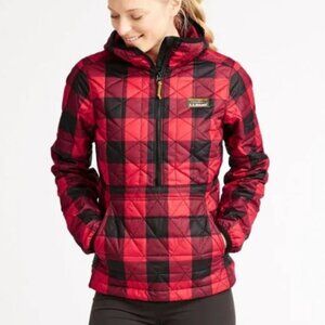 LL Bean Women's Katahdin Insulated Pullover (Buffalo Plaid)